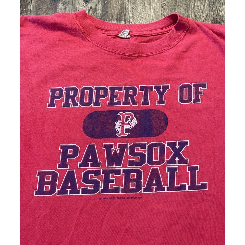 Vintage Pawtucket Red Sox “Property Of PawSox Baseball” Distressed T-Shirt (XL)